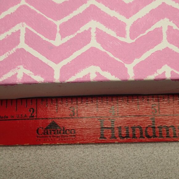 Wall Canvas Decor - Pink and White - Picture 3 of 3